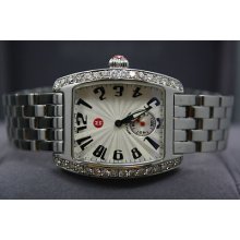 Michele Mini Urban Diamond Encrusted Stainless Steel Watch With 1.35 Carats