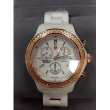 Michele Mww03n000004 Csx White Ceramic Diamond Bezel Ladies Watch Model