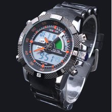 Military Army Quartz Sport Day Date Dial Digital Analog Watorproof Wrist Watch