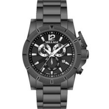 Millage Esquire Collection Black Dial On Ip Black Plated Case