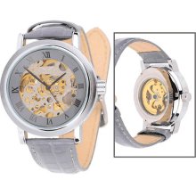 Minoir Automatic Movement Skeletal Watch And Boxed.