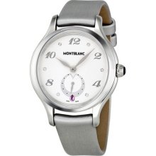 Mont Blanc Princess Grace Of Monaco White Dial Leather Ladies Watch Mb107335