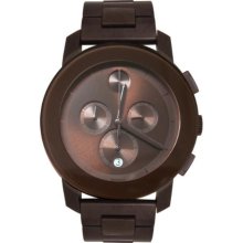 Movado Bold 3600140 Watch Large Mens - Rose Gold Dial Stainless Steel Case Quartz Movement