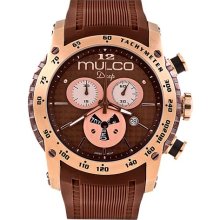 Mulco Stainless Steel Chronograph Deep Collection Brown Dial Golden