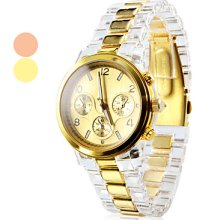 Multi-Colored Men's Plastic Alloy Analog Quartz Wrist Watch
