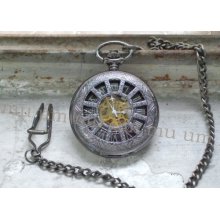 Necklace Pendant Mechanical Pocket Watch Quartz Gift Chain Wp102