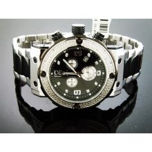 New Aqua Master Large Round 0.20CT Diamonds Watch Black