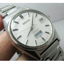 Nice & Rare Vintage Seiko Lm 2 Windows 5606-7020 Automatic Kanji Gents Gs Style.