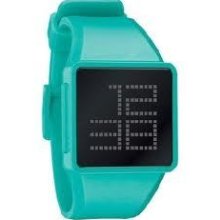 Nixon A137-1060 Mens Newton Digital Teal And Black Watch