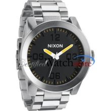 Nixon A3461227-00 Watch Corporal Mens Black Dial Quartz Movement A3461227