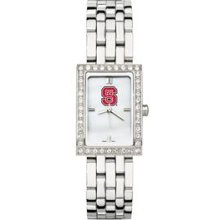 NORTH CAROLINA STATE LADIES ALLURE WATCH STAINLESS BRACELET