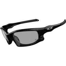 Oakley Split Jacket Sunglasses - Black-Silver Text / Clear-Black Iridium Photochromic OO9099-07
