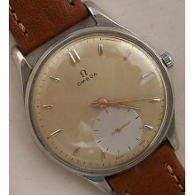 Omega Jumbo Wristwatch Steel Case Cal.266 Load Manual 38 Mm. In Diameter