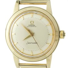 Omega Seamaster Solid 14k Yellow Gold Swiss Automatic Mens Watch
