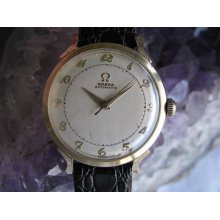 Omega Vintage 14k Gold Filled Automatic Wrist Watch, Fancy Lugs