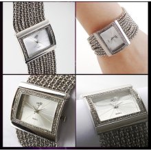 On Sale Women's Quartz Movement Silver Case Quartz Analog Bracelet Wrist Watch