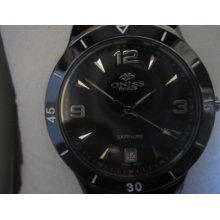 Oniss Men's Watch Quartz Allblack Ceramic Sapphire Original Edition