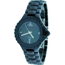 Oniss On8011-l Women's Mop Dial Swiss Black Ceramic Watch