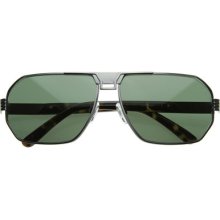Optical Quality Eyewear Retro Design Metal Flat Top Sunglasses