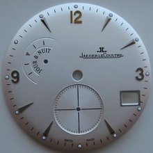 Original Jaeger-lecoultre Jour & Nuit Watch Part Dial Silver Old Stock