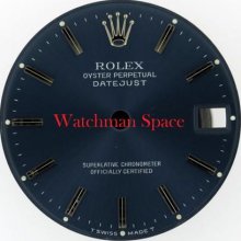 Original Rolex Midsize Datejust Cobalt Blue Stick Stainless C5