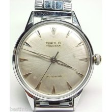 Original Vintage 1960s Men Gruen Precision Autowind Watch Service Cal. 710 Run