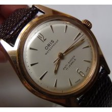 Oris Men's Swiss Made 17Jwl Rose Gold Watch - Near Mint Condition