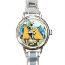 Pair of Blue and Gold Macaws Ladies Watch
