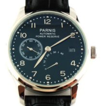 Parnis Power Reserve Black Dial 43mm Automatic E154