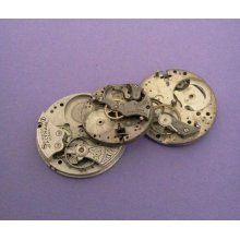 partial vintage movement old pocket watch parts steampunk supplies small G171
