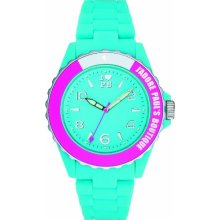 Paul's Boutique Women's Quartz Watch With Blue Dial Analogue Display And Blue Plastic Bracelet Pa004pkbl