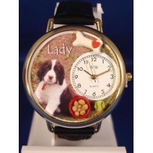 Personalized Dog Lover with Miniatures Unisex Watch - Black Padded