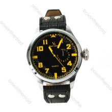 Pilot Military Leather Band Men Sports Quartz Watch Fathers' Day