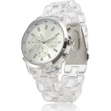 Plastic Band Quartz Wrist Watch For Women