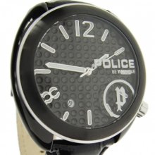Police Mens Watch -be Younique -w812.04plx -black Leather Strap
