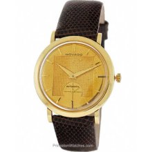 Pre-Owned Movado Automatic Deco Textured Gold-Tone Dial PVU203-519