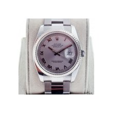 Pre-Owned Rolex Datejust 116234 Menâ€™s Rhodium Dial Watch