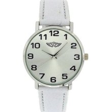 Prince London White Pu Leather Strap Ladies Watch Pi-2012