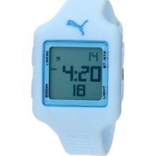 Puma Womens Pu910791012 Slide Small Digital Light Blue Watch