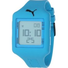 Puma Womens Time Slide Large Deep Blue Multifunction Plastic Case Rubber Watch