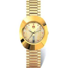 Rado R12413033 Original Jubile Mens Watch - Gold Tone Dial with Diamonds Gold Tone Steel Automatic