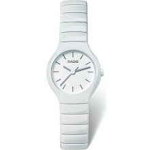 Rado True White Dial Chronograph Ceramic Ladies Watch R27696022