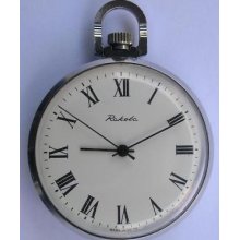 Raketa Open Face Men's Pocket Watch Ussr 1970's With Ship
