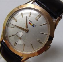 Rare 1950' Benrus Men's Swiss Made 10K Gold Watch