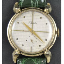 Rare & Unusual Swiss Classic Dress Vintage Watch Stunning Case Textured Dial