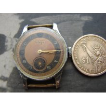Rare Dial Vintage Soviet Union USSR era men wrist watch Mechanical WATCH POBEDA Zim made in 1950s