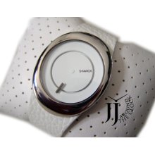 Rare Philippe Starck By Fossil Egg White Leather Unisex Ph6000