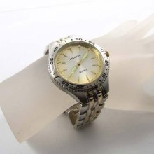 Rare Vintage Mens Episode 398 Qtz Stainless Watch W/ Sports Band Runs 01211
