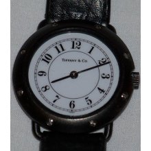 Rare Vintage Tiffany & Co Black Quartz Sport Watch 1980s