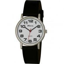 Ravel Watches Ladies Round Stainless Steel Case White Dial Watch